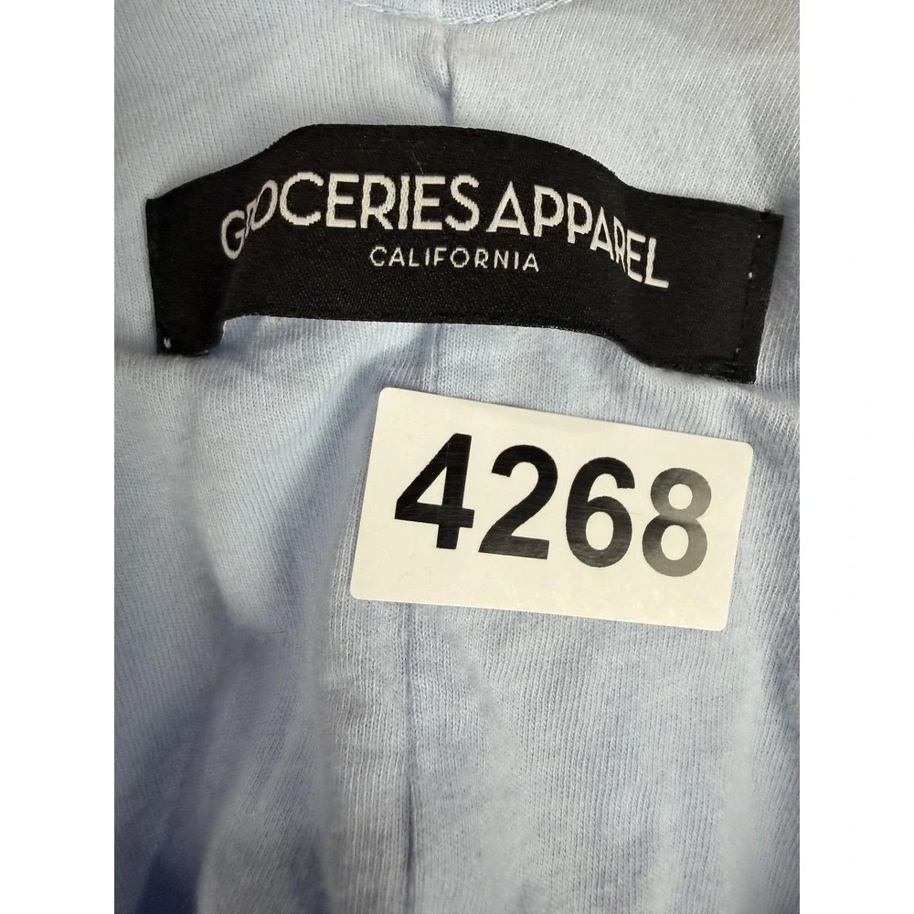 Groceries Apparel Dress Womens Medium Blue Trapeze Swing Midi Organic Cotton - Picture 4 of 8